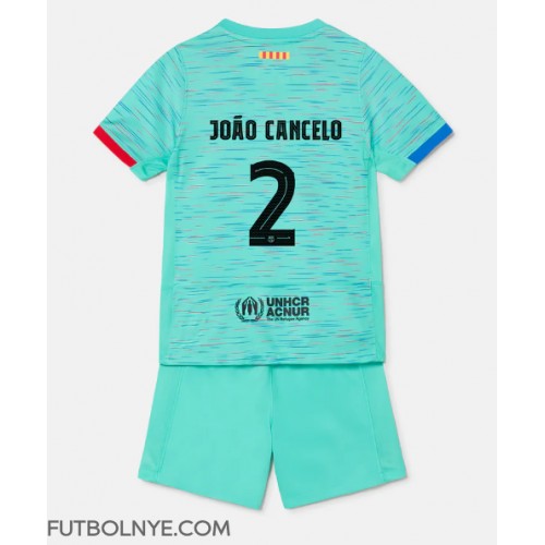 Camiseta Barcelona Joao Cancelo #2 Tercera Equipación para niños 2023-24 manga corta (+ pantalones cortos)